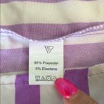 SheIn Cap Sleeve Blouse in White and Purple stripes Photo 10