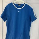 Nike Women Sphere Dry Blue White Sporty T-shirt Size L Photo 0