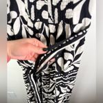 City Chic Black White Botanical Print Smocked Back Wide Strap Jumpsuit Photo 4