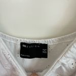 ASOS  White Eyelet Cap Sleeve Long Flowy Knit Dress Size 8 Photo 4