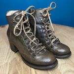 Freebird by Steven Devin Brown Leather Lace Up Ankle Boots Boho Women’s Size 8 Photo 0