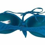 Primark  Teal Blue Tie Bust Halter Bikini Swim Top Women's Size 8 Photo 3