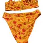 Free People New INNER RELM WILDFOX HIGH WAIST BOTTOMS VINTAGE YELLOW large Photo 5