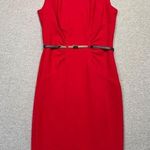 XOXO Women's Red Sleeveless Belted Dress Size 1/2 Photo 0