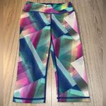 Victoria's Secret  sport vsx knockout crop capri cropped Blue Pink Leggings Photo 1