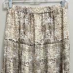 Brochu Walker  Rovena Midi Skirt Drop Waist Pleated Animal Print Size XS Photo 5