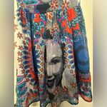 Desigual  Floral Paisley Print Dress in Blue and Red Photo 3