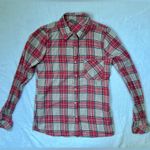 Charlotte Russe  Plaid Long Sleeve Collared Button Down Shirt Pink/Cream - Small Photo 13