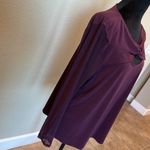 Calvin Klein Women's Long Sleeve Knot Front Top - cranberry Photo 3