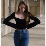 Eleven Six Elle Bodycon Ribbed Sweater Black Photo 7