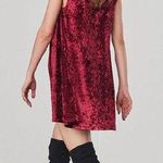 BB Dakota 💕💕 Meyer Red Crushed Velvet Shift Dress Photo 1