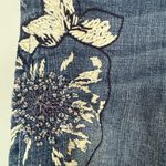 Pilcro and the Letterpress  Slim Boyfriend Floral Embroidered Beaded Denim Shorts Photo 6