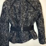 Sandro  Black Grey Blazer with Button Closure Bow Tie Size Photo 52