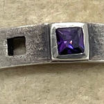 Amethyst 925 Sterling Silver Ring Size 7 Purple Photo 0