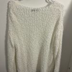SheIn White Fuzzy Popcorn Sweater Photo 1