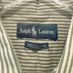 Ralph Lauren Vintage Shirt Striped Button Down Green Menswear 100% Cotton Photo 2