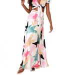 Lulus NWT  Daydreaming White Print Maxi Skirt Colorful Abstract Print Size XS Photo 9