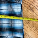 Helix  | Blue Plaid Cropped Button Down Long Sleeve Size XL Photo 7