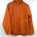 L.L. Bean Jacket Womens Coat Hooded‎ Pockets Windbreaker Rain Orange Size Large Photo 0