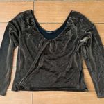 EXPRESS Tops Metallic Bronze Sparkle Long Sleeve Top Size XL Photo 6