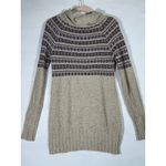 Maurice's Fair Isle Women Cowl Neck Tunic Boho Sweater Beige Multi Color Size M Photo 1