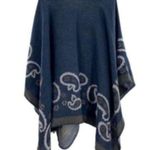 Urban Coco Western Paisley Knit Poncho Shrug Sweater Country House Chic Photo 7