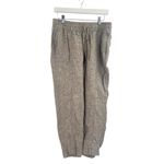 Athleta  Retreat Linen Ankle Pant size M pyrite brown Photo 2