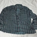Free People Mad about you blouse button down stripes size M NWT Photo 1