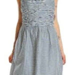 Ralph Lauren Polo  Blue And White Stripe Dress‎ Size 4 Photo 0