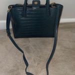 A New Day Snake Print Magnetic Closure Triple Compartment Satchel Handbag, Teal Photo 7