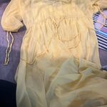 Never Fully Dressed balloon sleeve tie maxi dress size 12 Yellow Photo 3