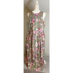 Women’s Vintage Fairy Floral MIDI Dress Large Pink Photo 11