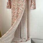 Chinese Cheongsam Asian Mandarin Collar Side Slits Floral Form Fitting Dress Size M Photo 3