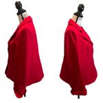 Pendleton Boiled Wool Suit Blazer Jacket Ruby Red Large Ribbed Trim Business Photo 2