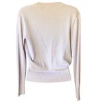 J.CREW Metallic Silver Shimmer Wool Lurex Wrap Front Sweater ~ Women's Size XS Photo 2