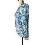 Etcetera floral print 100% silk long sleeve boho top size 0 Photo 3