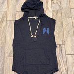 Victoria's Secret NEW women's XS (oversized) blue hooded vest Photo 0