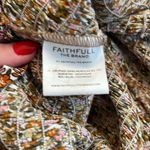 Faithfull the Brand  Es Saada Brown and Pink Floral Shirred Puff Sleeve Dress Photo 4