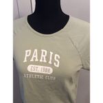 Hollister Sage Green  Paris Crop Top Tee women's Athletic Club Large L Photo 3