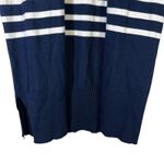 Loft NWT  Open Front Cardigan Womens M Navy Blue Striped 100% Cotton Coastal Photo 4