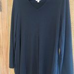 a glow  Maternity V Neck Black Sweater size Large Photo 2