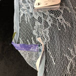 Free People  Daphne‎ Blouse in Silver Blue Floral Pattern Blue Size Small NWT Photo 7