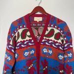 CAROLINA K sabina cardigan sweater in paisley blue sz M Red Size M Photo 3