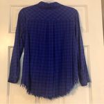 Westbound  Blue and Black Plaid Long-sleeved Button-up Size PM Photo 3