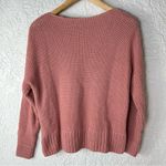 Lucky Brand  | Blush Pink Chunky Knit VNeck Sweater Size S Photo 1