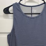 Title Nine  Blue and Gray Striped Performance Mini Dress - Size Medium Photo 1