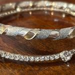 Silver Dainty Crystal and Braided Bracelets Photo 0