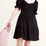 Madewell Linen-Blend Lucie Smocked Mini Dress Photo 0
