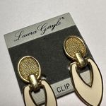 Gold tone / Cream Dangle Door Knocker Clip Photo 2