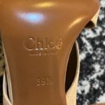 Chloé Chloe High Heel Graphic Leaves Sandal Bright Peach Size 39.5 Photo 6